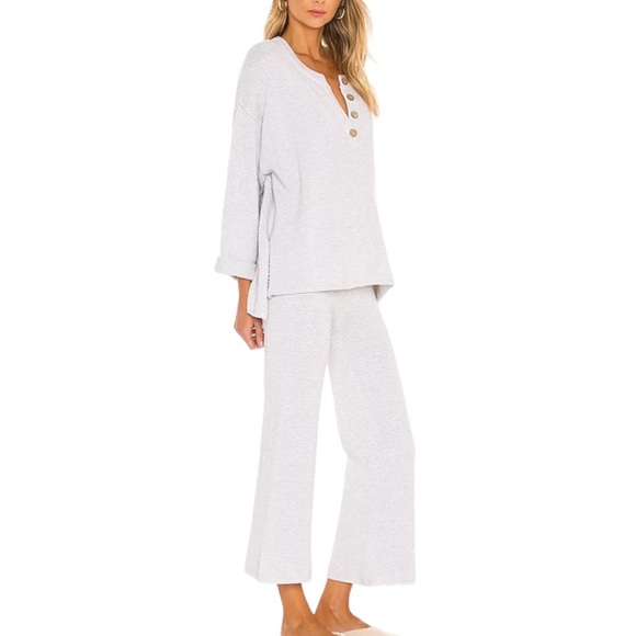 Free People Sweaters - Free People Hailee Sweater Set in Ivory Heather Light Grey Size Large
